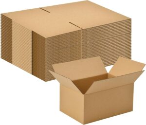 30 Pack 8x6x4 Shipping Boxes Brown Corrugated Cardboard Small Mailing Packing