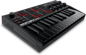 Akai Professional MPK Mini MK3-25 Key USB MIDI Keyboard Controller With 8 Backlit Drum Pads 8 Knobs Black